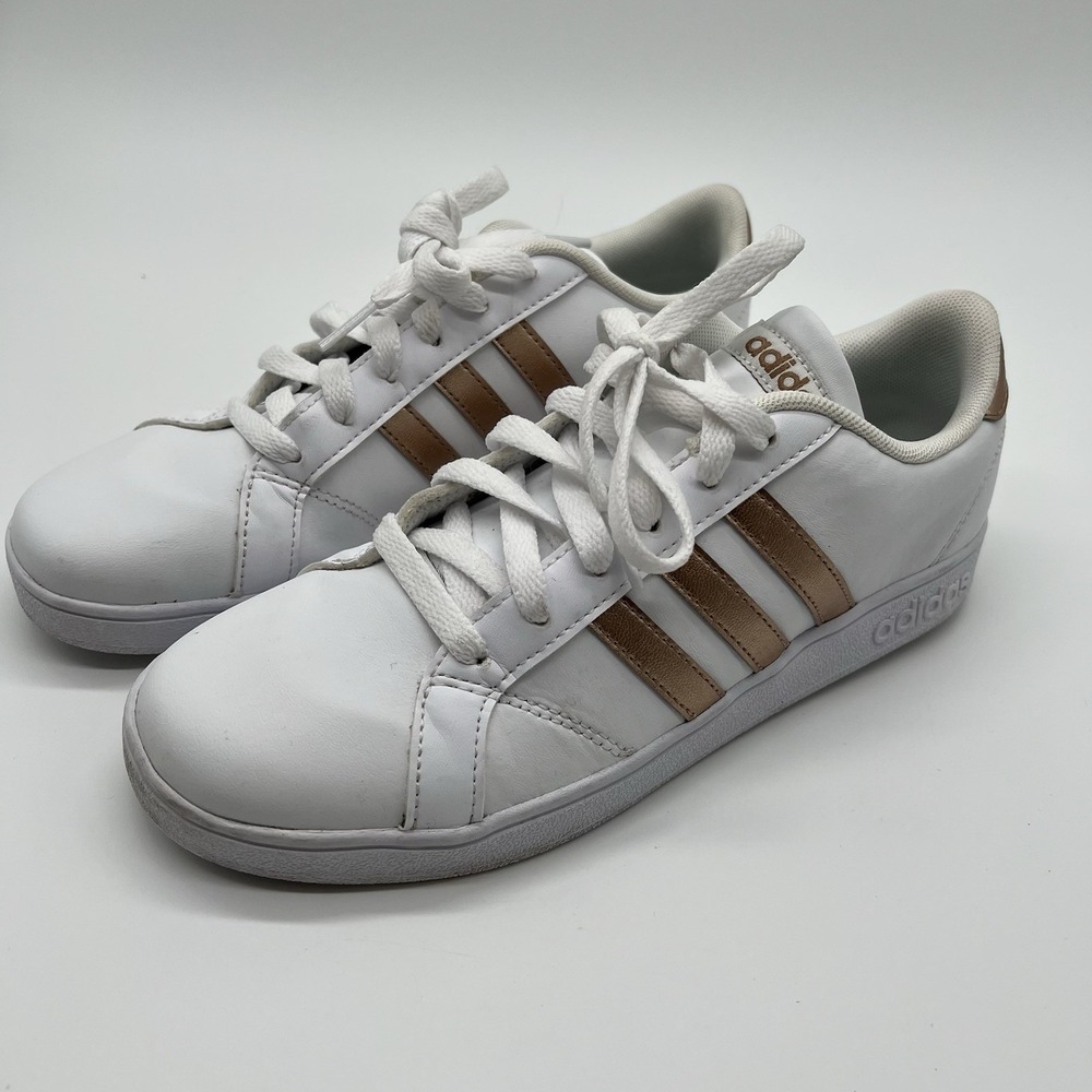 Adidas Shoes‎ Women's Sz 5 Superstar White Gold Leather